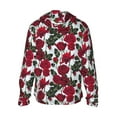 thumbnail image 3 of Fotbe Rose Flowers Men's Women's UPF 50+ Sun Protection Jacket Hooded Cooling Shirt with Pockets Hiking Outdoor Performance-, 3 of 9