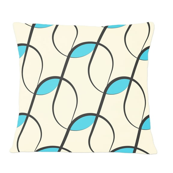Designart Retro Geometrical Abstract Minimal Pattern I' Mid-Century Modern Throw Pillow - 12x20