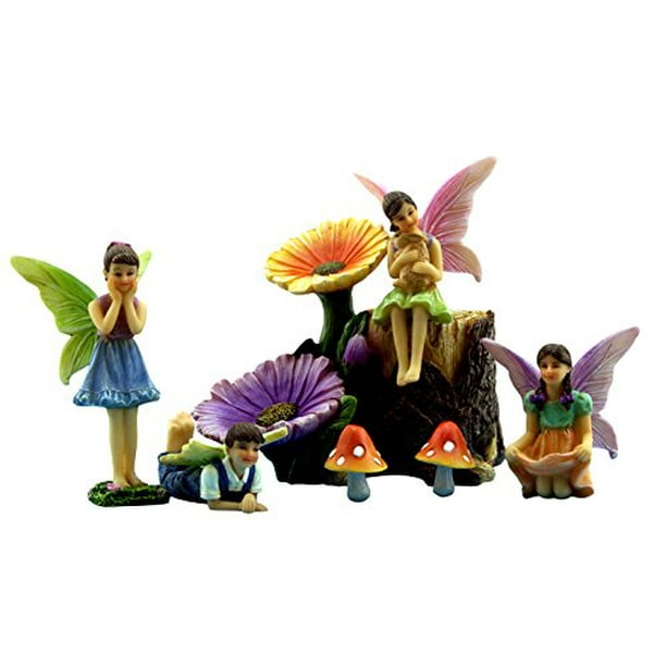 Fairy Garden Fairies Kit With Miniature Figurines & Accessories