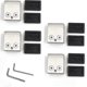 thumbnail image 2 of 4 Pack 304 Stainless Steel Glass Clamps With 2 Hex Wrenches Suitable For 8-10mm Window Glass Adjustable Flat Glass Holder Staircase Balustrade Polishe, 2 of 5