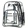 thumbnail image 5 of K-Cliffs Unisex Heavy Duty Clear 17" School Backpack, Teen-Adult, Black Trim, 5 of 9