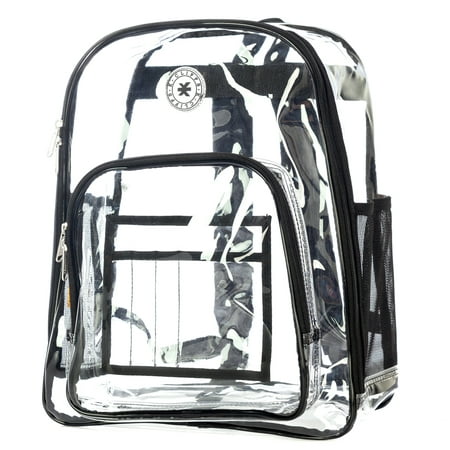 Heavy Duty Clear Backpack See Through Daypack Student Transparent Bookbag (Best Backpack For Nursing Students)