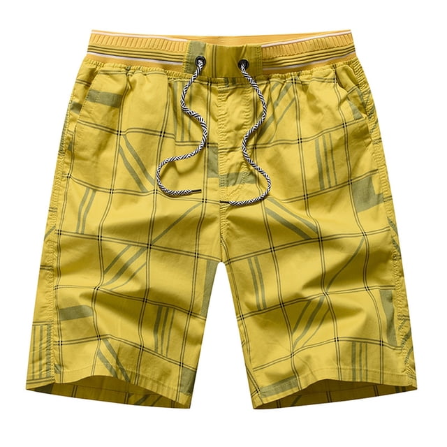 Bottoms Aqestyerly Fashion Men's Pocket Zipper Buttons Print Leisure Time Tooling Short Pants