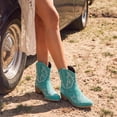thumbnail image 6 of Ecetana Cowboy Boots for Women Ankle Cowgirl Booties Pointed Toe Embroidery Western Short Boots, 6 of 7