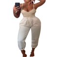 thumbnail image 3 of Women Loose Cargo Pants Sweatpants High Waist Drawstring Jogger Pants, 3 of 6
