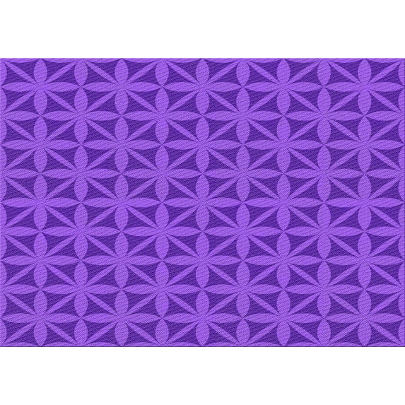 Ahgly Company Indoor Rectangle Patterned Neon Purple Area Rugs, 4' x 6'