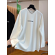 thumbnail image 1 of Camiseta holgada de manga larga para mujer, nueva, de talla grande 2024, estilo europeo, capa interior de vellón de doble cara, 1 of 4