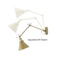 thumbnail image 3 of LNC Golden Swing Arm Wall Lamp 2 in 1 Plug-in or Hardwire Sconces Wall Lighting, 3 of 13