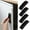 Black BK, variant on Iumwxz 4 Self-Stick Instant Cabinet Drawer Handle Helper Auxiliary Kitchen Cabinet Door Window Handle Sticker Convenient Opening Stick-On Handles home tool Khaki Plastic up to 65% Off