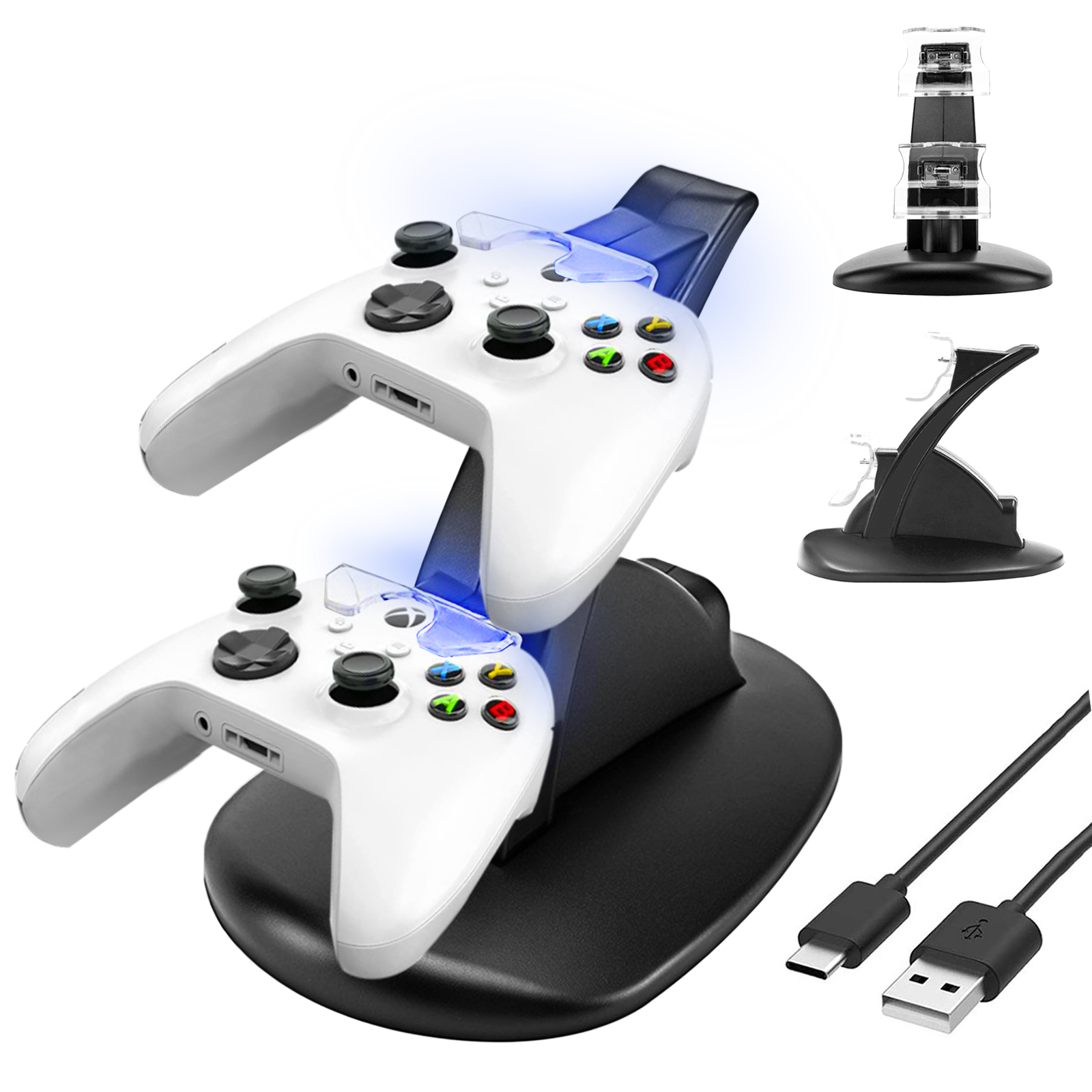 XBOX ONE/XBOX ONE S Joystick Dock Charger with 2 Rechargeable Battery