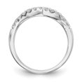 thumbnail image 2 of 14K White Gold Ring Band Wedding Rounded Diamond Round, Size 5, 2 of 7