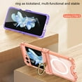 thumbnail image 5 of Clear Case for Galaxy Z Flip 5 with Magnet and Ring, Transparent Kickstand Case for Samsung Galaxy Z Flip 5 for Man and Woman, Shockproof Phone Case with Hinge Protector for Z Flip 5, 5 of 14