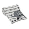 Lambs & Ivy Urban Jungle Gray Elephant Baby Blanket