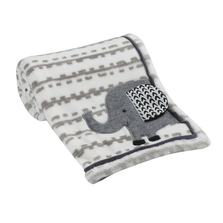 UPC: 0084122723405 | Lambs & Ivy Urban Jungle Gray Elephant Baby Blanket