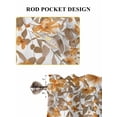 thumbnail image 6 of Brown Floral Living Room Curtains 2 Panel, Farmhouse Spring Flowers Leaves Cafe Window Treatment, Extra Long Farmhouse Bedroom Bathroom Kitchen Curtains Drapes 104"x72", 6 of 6