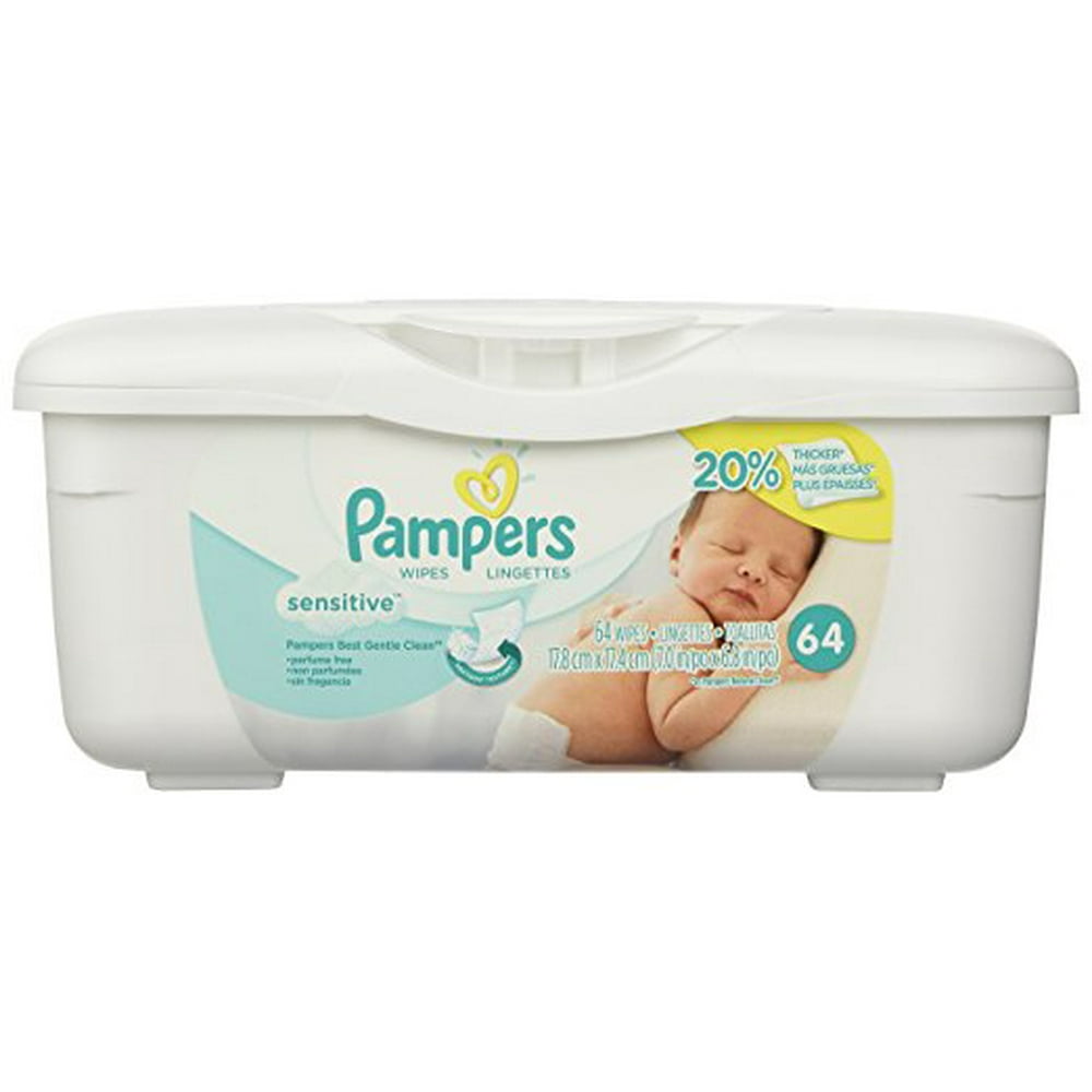 Pampers Baby Wipes Tub, Sensitive 64 Wipes/Tub Walmart