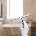 thumbnail image 2 of Squeegee de acero inoxidable con limpiaparabrisas reemplazable para limpieza de vidrio de ventana de espejo de baño, astilla Feliz Sencillez, 2 of 5