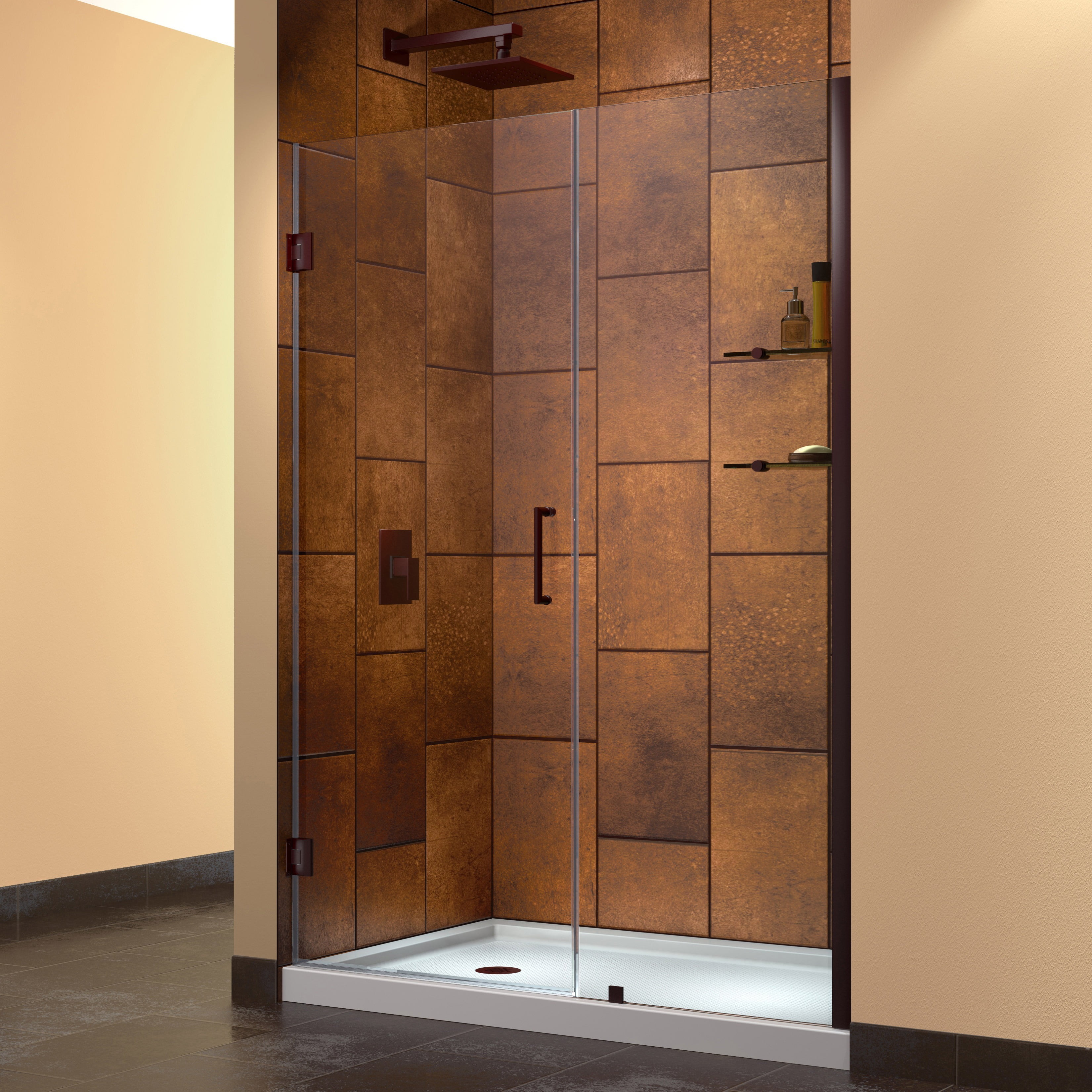 Dreamline Unidoor 54 Inch Min To 55 Max Frameless Hinged Shower Dreamline Unidoor 54 Inch Min To 55 Max Frameless Hinged Shower Door Com