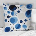 thumbnail image 1 of Designart "Minimalist Geometry With Cobalt Blue Circles II" Geometric Throw Pillow - Modern Pillow For Couch - Insert And Pillows Covers For Bedroom Decor, 1 of 5