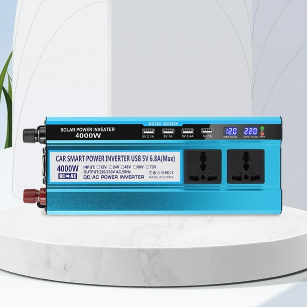 Convertidor de voltaje Transformador 4USB para detectar el voltaje de la batería (4000W 12V)
