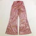 thumbnail image 1 of Pantalones acampanados con lentejuelas para bebés, ropa de actuación, traje de práctica de yoga para danza del vientre, pantalones de cola de pez de talla grande, 1 of 5