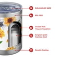 thumbnail image 4 of 12oz Tumblers White Butterfly Sunflower Pattern Vacuum Insulated Stainless Steel Travel Tumbler Cups Mug with Lid and Straw for Beer,Coffee,Beverages with Cleaning Brush for Cold & Hot Drinks, 4 of 5