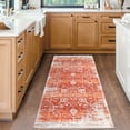 thumbnail image 2 of Hasoo 2' x 6' Washable Hallway Runner Rug Printed Kitchen Runner Rug Stain Resistant Rugs for Bedroom Laundry Orange, 2 of 5