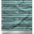 thumbnail image 1 of Soimoi Silk Fabric Leaves & Floral Block Decor Fabric Printed Yard 42 Inch Wide, 1 of 3