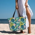 thumbnail image 6 of Balery Tropical Floral Beach Travel Bag - Water-Resistant, Large Capacity Lightweight Tote with 7 Pockets for Women and Men - Perfect for Beach, Pool, Gym, and Travel, 6 of 7