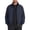 Navy, variant on Men's Bomber Jacket Stand Collar Full Zip Up Jacket Solid Long Sleeve Flight Jackets Navy Size S