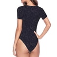 thumbnail image 4 of Haiem Beautiful Roses Women's Crew Neck Short Sleeve Bodysuit Tops Stretchy Slim Basic-Medium, 4 of 9