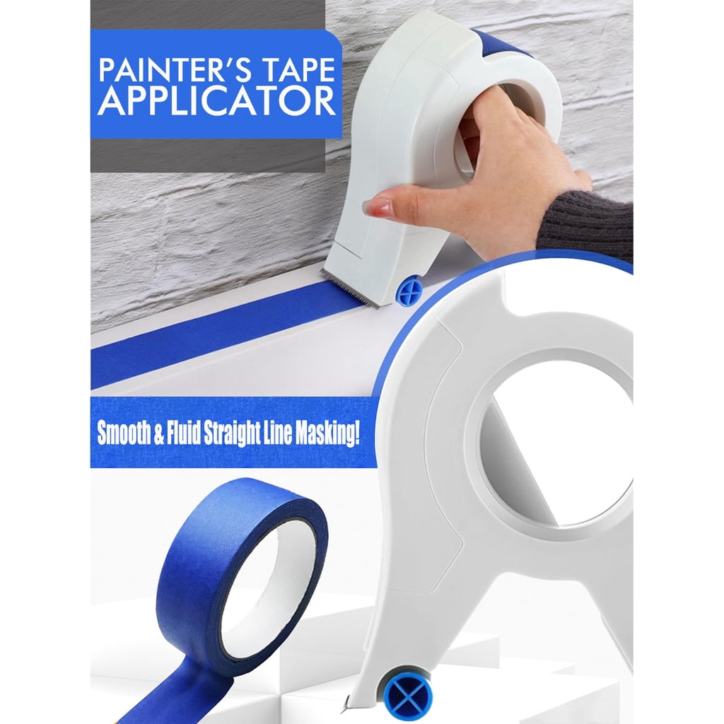 Ergonomic Painter Tape Applicator with 1.37Inchx22Yards Decorating Masking Tape