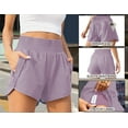 thumbnail image 5 of Rosvigor Womens Athletic Shorts High Waisted Running Shorts Gym Workout Shorts with Pockets, 5 of 6
