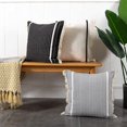 thumbnail image 5 of Modern Throw Pillow Cover with Tassels, Decorative Liana Fringe Accent Cushion Case, Farmhouse Woven Pillowcase for Sofa Chair Couch Bed Decor (Lumbar 12 x 20 Inches, Black), 5 of 6