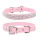 thumbnail image 1 of Collar para mascotas con brillantes diamantes de imitación, collar plano de malla con diamantes, cadena de PU para perros, suministros para mascotas con forma de baya, 1 of 6