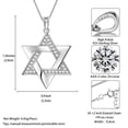 thumbnail image 5 of Jewmon  925 Sterling Silver Star of David Necklace for Women Magen David Star Pendant Jewish Jewelry Men Valentines Day Gifts for Her, 5 of 8