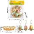 thumbnail image 2 of 6pcs New Colorful Paper Mache Foam Egg Hanging Ornaments Easter Tree Decoration, 2 of 7