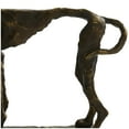 thumbnail image 6 of 14" x 11" Bronze Polystone Distressed Slim Frame Dog Sculpture with Gold Accents, by DecMode, 6 of 11