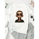 thumbnail image 4 of Women's Fashionable Black T-Shirt with Creative Praying Youngsters Graphic - Casual Round Neck Short Sleeve, Comfortable Polyester Blend, Ideal for Summer, Casual Wear|Relaxed Style|Glossy Finish, 4 of 8