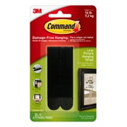 Command Large Picture Hanging Strips Value Pack, Black, 4 Strips/Pack