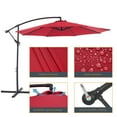 thumbnail image 4 of ACEGOSESO 10ft Outdoor Offset Patio Hanging Umbrella with Steel Ribs for Deck, Balcony and Garden,Red, 4 of 8
