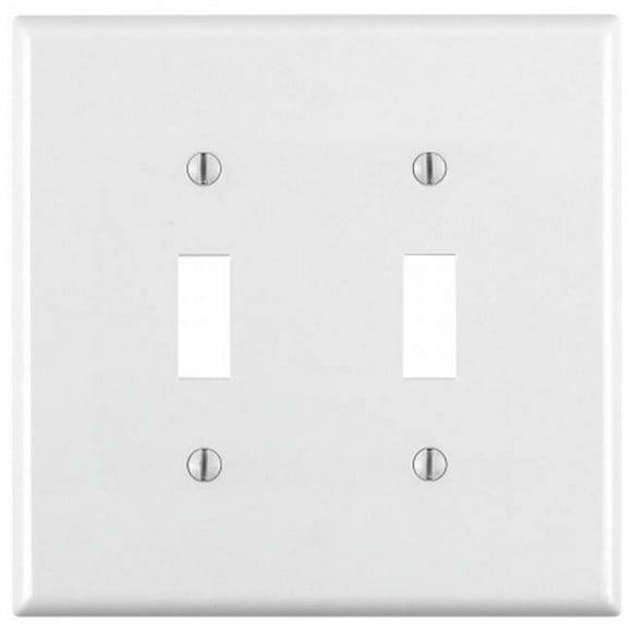 Leviton Mfg 002-80709-00W Plaque Murale à Bascule Blanche 2 Gang