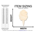 thumbnail image 2 of Unfinished Wood Fluffy Cotton Candy Shape | DIY Craft Cutout | up to 46" DIY 36" / 3/4", 2 of 3