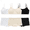Mixed color 3PCS-D, variant on LYMAYTER Kids Girls Seamless Tag Free Underwear Set Comfort Fit Training Cami Bra and Regular Waist Briefs