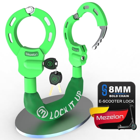 Candado para scooter eléctrico Mezelon con cadena de 8 mm de alta resistencia