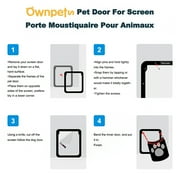 Ownpets Lockable Pet Screen Door, with Magnetic Locking Function, Plastic Door for Dog and Cat