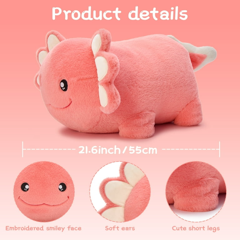 MorisMos 5Pcs Axolotl Plush Toy, Axolotl Stuffed Animal with 4
