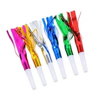 LULULION 6Pcs Party Noisemaker Blowouts in Assorted Colors Plastic for Holiday Birthday Parties