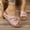 Pink, variant on Women's Wedge Platform Sandals - Slip-On Summer Shoes, Non-Slip Beach Shoes & Breathable Design Purple 5.5(36)