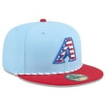 thumbnail image 3 of Men's New Era Light Blue/Red Arizona Diamondbacks 2025 Fourth of July 59FIFTY Fitted Hat, 3 of 5